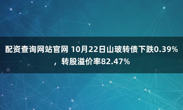 配资查询网站官网 10月22日山玻转债下跌0.39%，转股溢价率82.47%